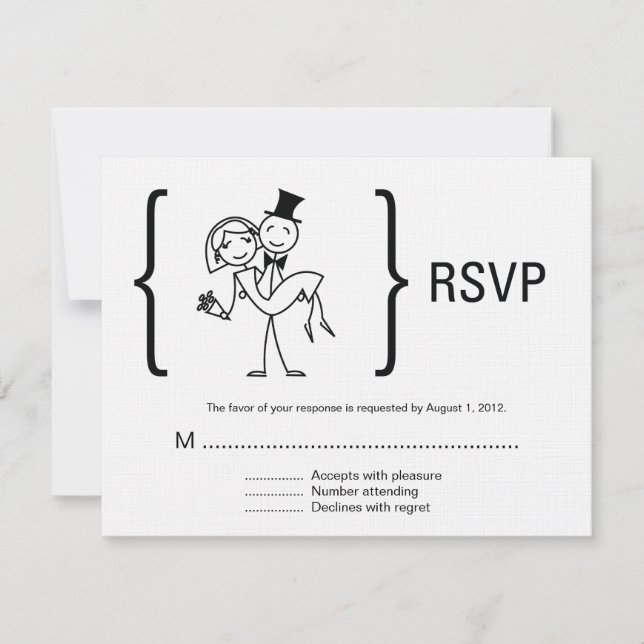 Einfach Liebe Wedding RSVP Card Karte (Vorderseite)