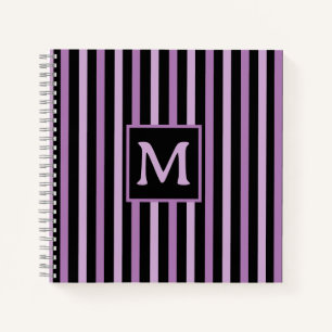 Einfach Lila und mit Lavendel gestreift Notizbuch