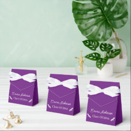 Einfach Lila und weißer, individueller Abschluss Geschenkschachtel