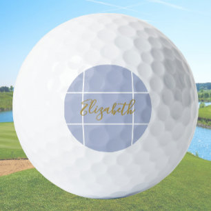 Einfach lila violett minimalistischer Damenname Golfball
