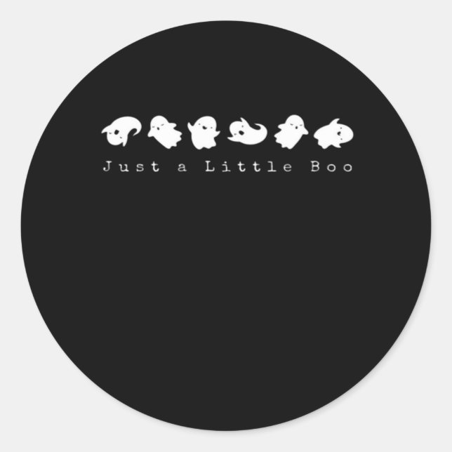 Einfach Little Boo Kreativer Gelegenheitslook Runder Aufkleber (Vorderseite)