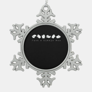 Einfach Little Boo Kreativer Gelegenheitslook Schneeflocken Zinn-Ornament