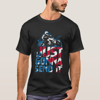 Einfach losschicken Patriotische amerikanische Fla T-Shirt
