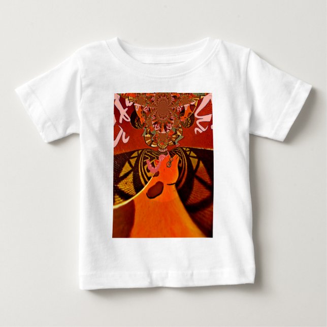 Einfach lustig Giraffenbild Baby T-shirt (Vorderseite)