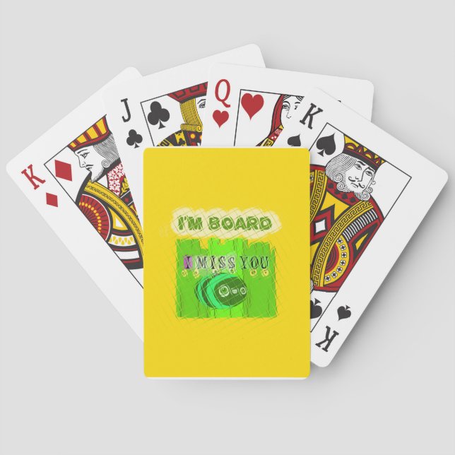 Einfach lustig vermisse ich dich, dass ich gelangw spielkarten (Rückseite)