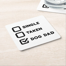 Einfach lustiger Checkbox-Single, genommen, Dog Pa Rechteckiger Pappuntersetzer