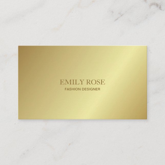 Einfach Luxus Gold Beruflich Minimalistisch Visitenkarte (Vorderseite)