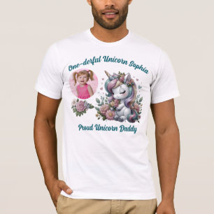 Einfach-magisches-florales-Einhorn-1.-Geburtstag-V T-Shirt