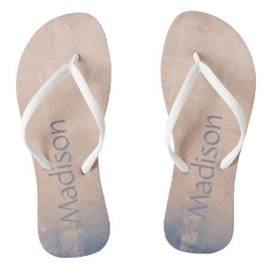 Einfach Mallow Blau abstrakt Flip Flops