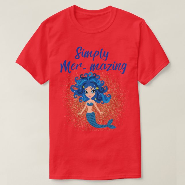 Einfach Marmaid Design vereinen T-Shirt (Design vorne)