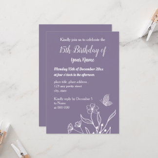 Einfach maurischer Geburtstag Einladung