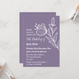 Einfach maurischer Geburtstag Einladung