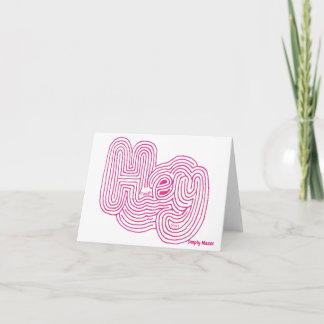 Einfach Mazes "Hey" Maze Grußkarte Karte