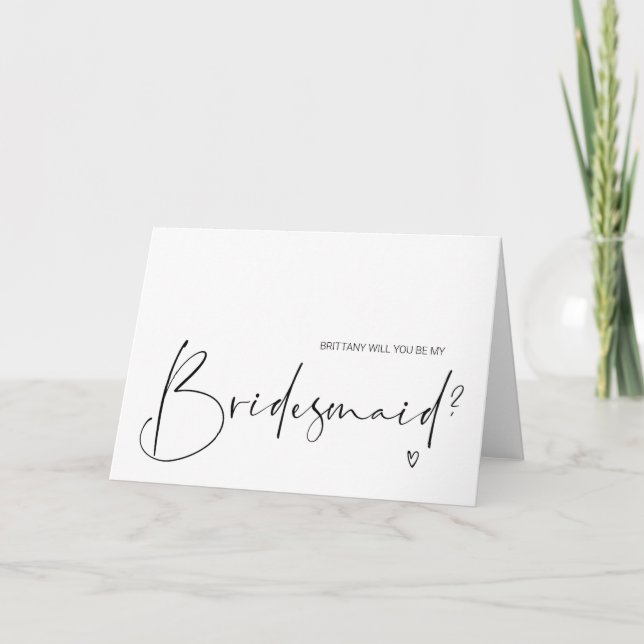 Einfach mein Bridesmaid-Vorschlag Hochzeit Karte (Vorderseite)