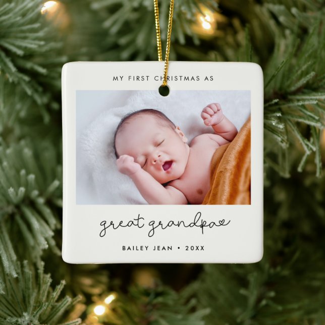 Einfach mein erstes Weihnachten als Großes Großart Keramikornament (Baum)