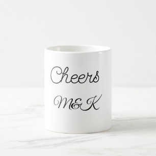 Einfach minimal add name Prost Paar name benutzerd Kaffeetasse