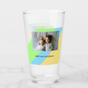 einfach minimal ADD YOUR PHOTO TEXT WEIHNACHTEN ge Glas