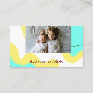 einfach minimal ADD YOUR PHOTO TEXT WEIHNACHTEN ge Visitenkarte