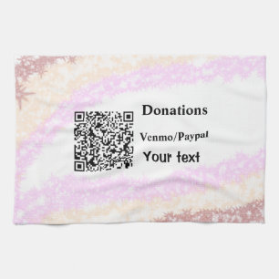 Einfach minimal Barcode-Spenden venmo paypal hinzu Geschirrtuch
