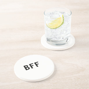 Einfach minimal BFF beste Freunde Familie eigener Getränkeuntersetzer