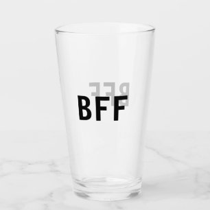 Einfach minimal BFF beste Freunde Familie eigener Glas