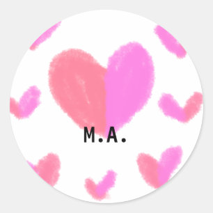 EINFACH MINIMAL.CUTIE NAME BABY Buchstabe Werfen P Runder Aufkleber