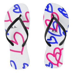 EINFACH MINIMAL.CUTIE NAME BABY herz buchstabe hin Flip Flops