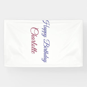 EINFACH MINIMAL.CUTIE NAME BABY herzlichen Glückwu Banner