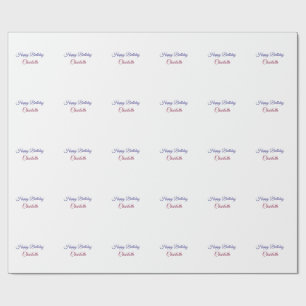 EINFACH MINIMAL.CUTIE NAME BABY herzlichen Glückwu Geschenkpapier