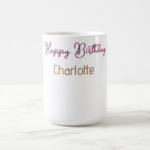 EINFACH MINIMAL.CUTIE NAME BABY herzlichen Glückwu Kaffeetasse