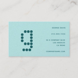 Einfach Minimal Elegante Pastel Aquamarin Grau Visitenkarte