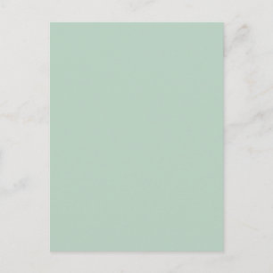einfach minimal festes grün grau boho postkarte