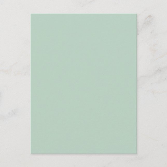 einfach minimal festes grün grau boho  postkarte (Vorderseite)