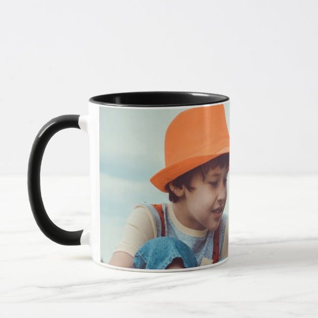 Einfach MINIMAL Foto hinzufügen Weihnachten  Tasse (Links)