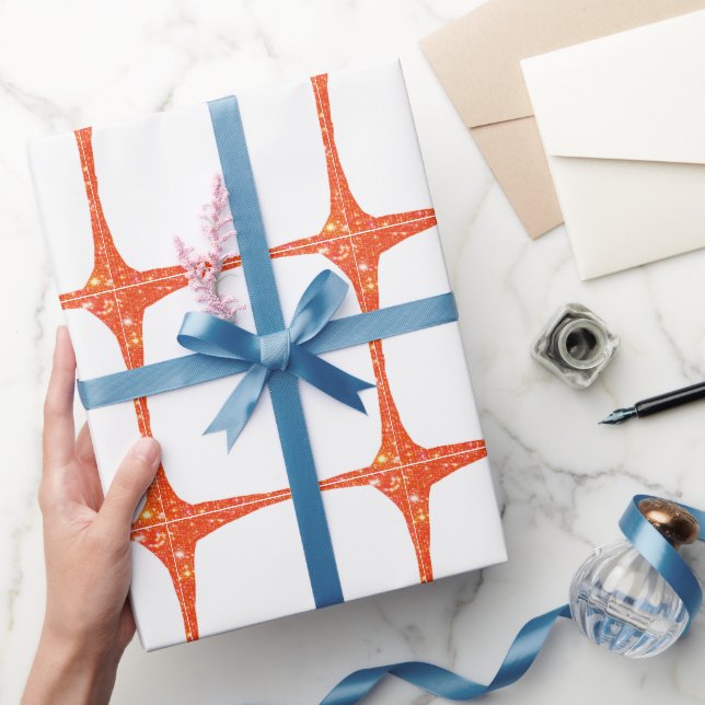 Einfach minimal Foto Text Glitter Glanz hinzufügen Geschenkpapier (Schenken)