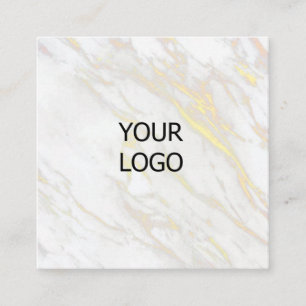 EINFACH MINIMAL FÜGEN SIE IHR LOGO CUSTOM TEXT HIE QUADRATISCHE VISITENKARTE
