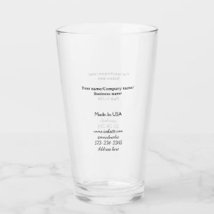 einfach minimal Fügen Sie Ihr Logo/Design hier ein Glas