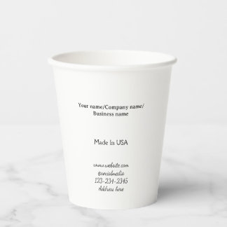 einfach minimal Fügen Sie Ihr Logo/Design hier ein Pappbecher