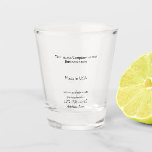 einfach minimal Fügen Sie Ihr Logo/Design hier ein Schnapsglas