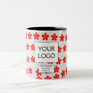 einfach minimal Fügen Sie Ihr Logo/Design hier Ges Zweifarbige Tasse