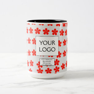 einfach minimal Fügen Sie Ihr Logo/Design hier Ges Zweifarbige Tasse