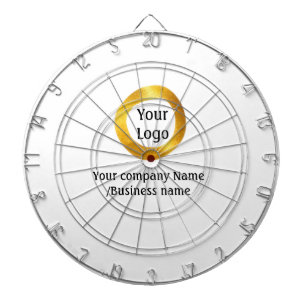 einfach minimal fügen Sie Ihr Logo goldene Website Dartscheibe