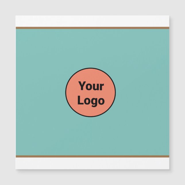 EINFACH MINIMAL FÜGEN SIE IHREN LOGO CUSTOM TEXT H MAGNETKARTE (Vorderseite)