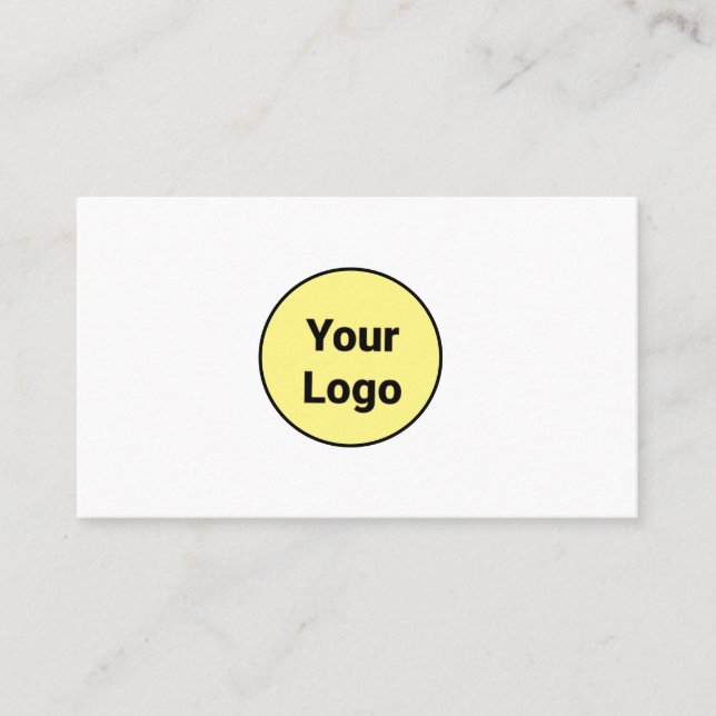 EINFACH MINIMAL FÜGEN SIE IHREN LOGO CUSTOM TEXT H VISITENKARTE (Vorderseite)