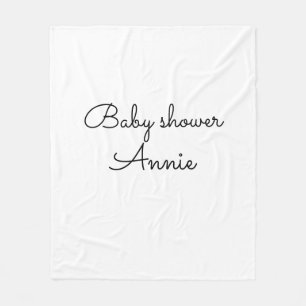 einfach minimal fügen Sie Ihren Namen Text Baby Sh Fleecedecke