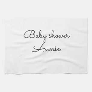 einfach minimal fügen Sie Ihren Namen Text Baby Sh Geschirrtuch
