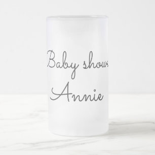 einfach minimal fügen Sie Ihren Namen Text Baby Sh Mattglas Bierglas