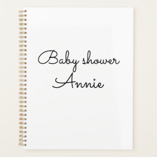 einfach minimal fügen Sie Ihren Namen Text Baby Sh Planer