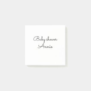 einfach minimal fügen Sie Ihren Namen Text Baby Sh Post-it Klebezettel
