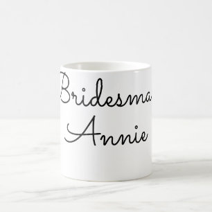 einfach minimal Fügen Sie Ihren Namen Text Brautju Kaffeetasse